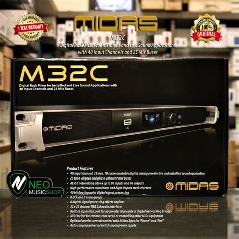 Midas M32C Digital Rack Mixer for Installed and Live Sound .